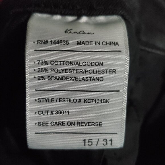 KanCan Jeans Womens 15 Black High Rise Skinny Studded Side Stretch Denim - Picture 3 of 12